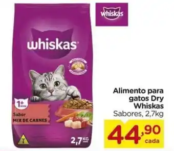 Carrefour Alimento para gatos Dry Whiskas Sabores, oferta