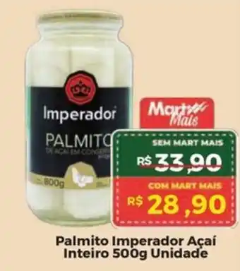 Mart Minas Palmito Imperador Açaí Inteiro Unidade oferta