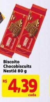 Mercado Extra Biscoito Chocobiscuits Nestle 80g oferta