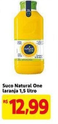 Mercado Extra Suco Natural One Laranja 1.5L oferta