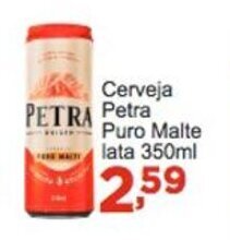 Rossi Supermercado Cerveja Petra Puro Malte lata 350ml oferta