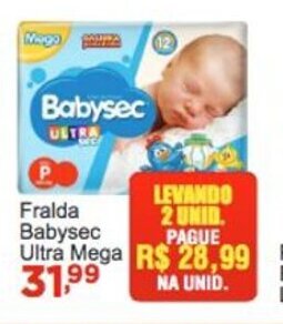 Rossi Supermercado Fralda BabySec Ultra Mega oferta