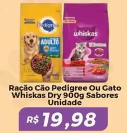 Mart Minas Ração Cão Pedigree Ou Gato Whiskas Dry Sabores oferta