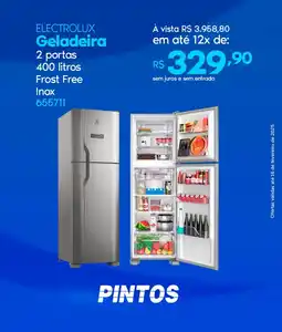 Lojas Pintos ELECTROLUX Geladeira 2 portas Frost Free oferta