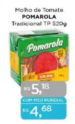 Supermercados Mundial Molho de Tomate POMAROLA Tradicional TP oferta