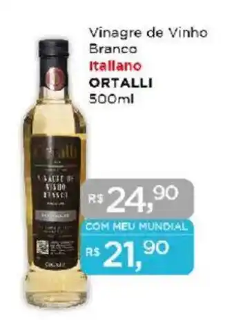 Supermercados Mundial Vinagre de Vinho Branco Itallano ORTALLI oferta