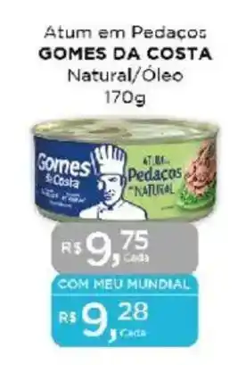 Supermercados Mundial Atum em Pedaços GOMES DA COSTA Natural/Óleo oferta