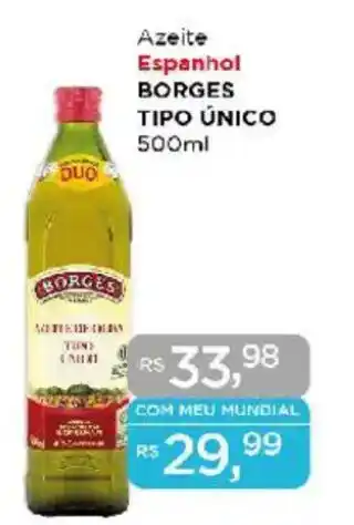 Supermercados Mundial Azeite Espanhol BORGES TIPO ÚNICO oferta