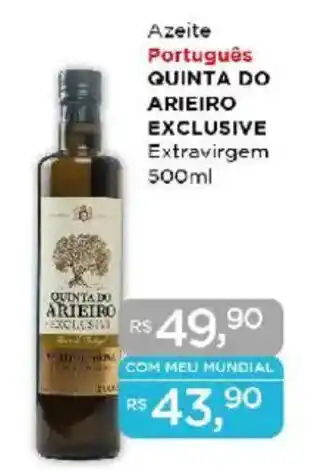 Supermercados Mundial Azeite Português QUINTA DO ARIEIRO EXCLUSIVE Extravirgem oferta