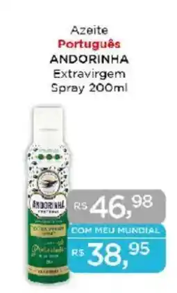 Supermercados Mundial Azeite Português ANDORINHA Extravirgem Spray oferta