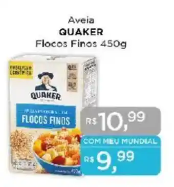 Supermercados Mundial Aveia QUAKER Flocos Finos oferta