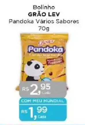 Supermercados Mundial Bolinho GRÃO LEV Pandoka Vários Sabores oferta