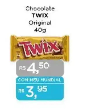 Supermercados Mundial Chocolate TWIX Original oferta