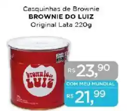 Supermercados Mundial Casquinhas de Brownie BROWNIE DO LUIZ Original Lata oferta