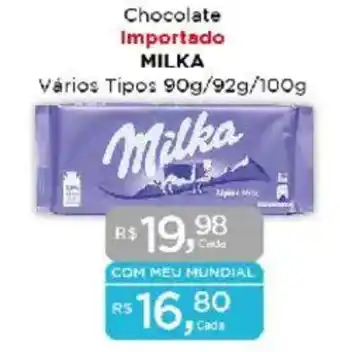 Supermercados Mundial Chocolate Importado MILKA oferta