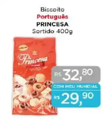 Supermercados Mundial Biscoito Português PRINCESA Sortido oferta