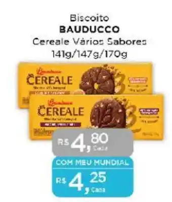 Supermercados Mundial Biscoito BAUDUCCO Cereale Vários Sabores oferta