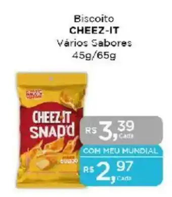 Supermercados Mundial Biscoito CHEEZ-IT Vários Sabores oferta