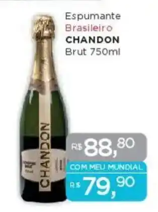 Supermercados Mundial Espumante Brasileiro CHANDON Brut oferta