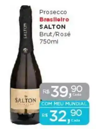 Supermercados Mundial Prosecco Brasileiro SALTON Brut/Rosé oferta