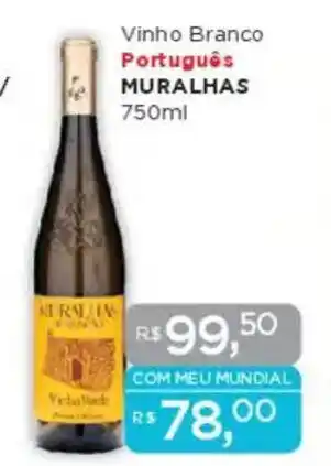 Supermercados Mundial Vinho Branco Português MURALHAS oferta