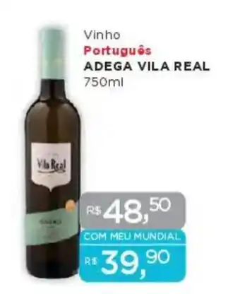 Supermercados Mundial Vinho Português ADEGA VILA REAL oferta