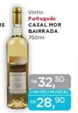 Supermercados Mundial Vinho Português CASAL MOR BAIRRADA oferta