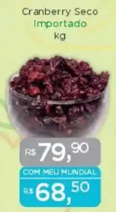 Supermercados Mundial Cranberry Seco Importado oferta