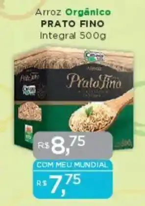 Supermercados Mundial Arroz Orgánico PRATO FINO Integral oferta