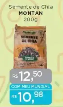 Supermercados Mundial Semente de Chia MONTAN oferta