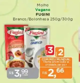 Supermercados Mundial Molho Vogano FUGINI Branco/Bolonhesa oferta