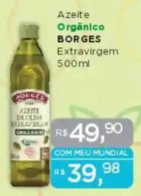 Supermercados Mundial Azeite Orgânico BORGES Extravirgem oferta