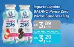 Supermercados Mundial logurte Bob Esponja BATAVO Vários Sabores oferta