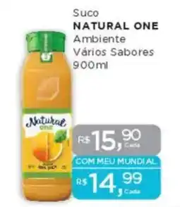 Supermercados Mundial Suco NATURAL ONE Ambiente Vários Sabores oferta