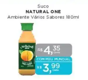 Supermercados Mundial Suco NATURAL ONE Ambiente Vários Sabores oferta