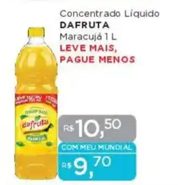 Supermercados Mundial Concentrado Líquido DAFRUTA Maracujá oferta