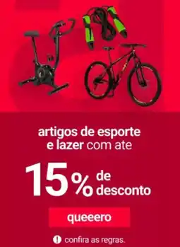 Lojas Americanas artigos de esporte e lazer com ate oferta