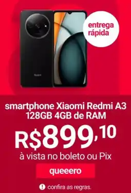 Lojas Americanas smartphone Xiaomi Redmi A3 128GB 4GB de RAM oferta