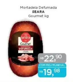 Supermercados Mundial Mortadela Defumada SEARA Gourmet oferta