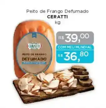 Supermercados Mundial Peito de Frango Defumado CERATTI oferta