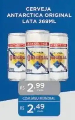 Supermercados Mundial Cerveja antarctica original lata oferta