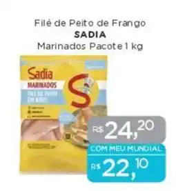 Supermercados Mundial Filé de Peito de Frango SADIA Marinados Pacote oferta