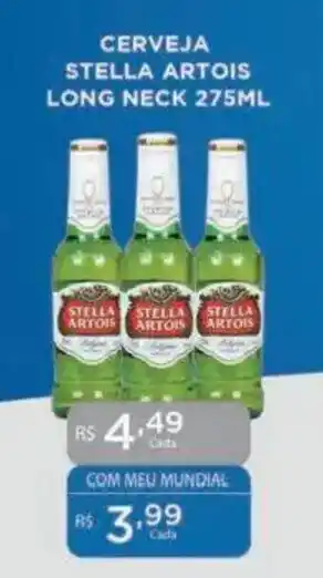 Supermercados Mundial Cerveja stella artois long neck oferta