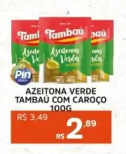 Pinheiro Supermercado Azeitona verde tambau com caroço oferta