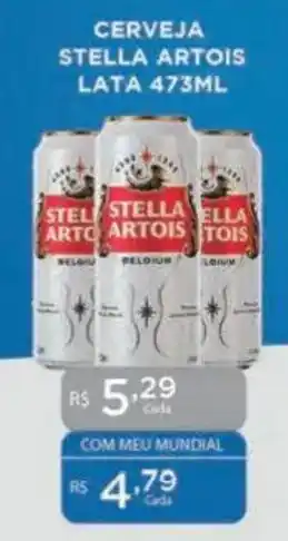 Supermercados Mundial Cerveja stella artois lata oferta