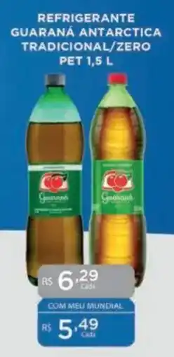 Supermercados Mundial Refrigerante guaraná antarctica tradicional/zero pet oferta