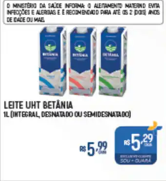 Supermercado Guará Leite uht betania oferta