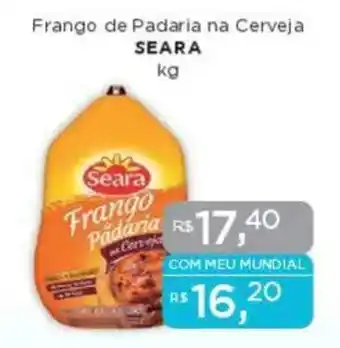 Supermercados Mundial Frango de Padaria na Cerveja Seara oferta