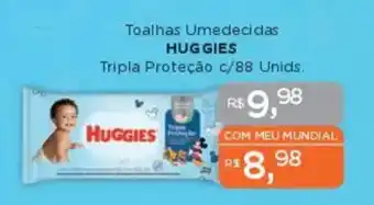 Supermercados Mundial Toalhas Umedecidas HUGGIES Tripla Proteção oferta