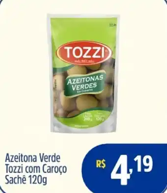 Quartetto Supermercados Azeitona Verde Tozzi com Caroço Sachê oferta